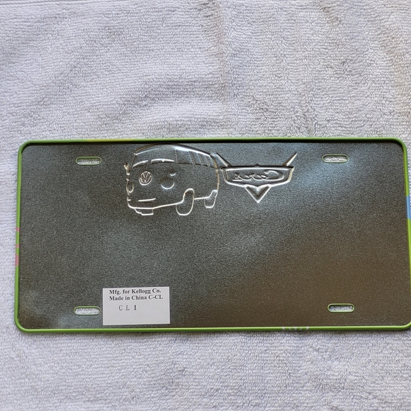 Disney Pixar Cars Green License Plate - Picture 3 of 5